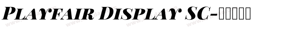 Playfair Display SC字体转换